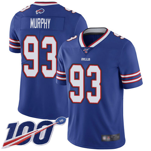 Men Buffalo Bills #93 Trent Murphy Royal Blue Team Color Vapor Untouchable Limited Player 100th Season NFL Jersey